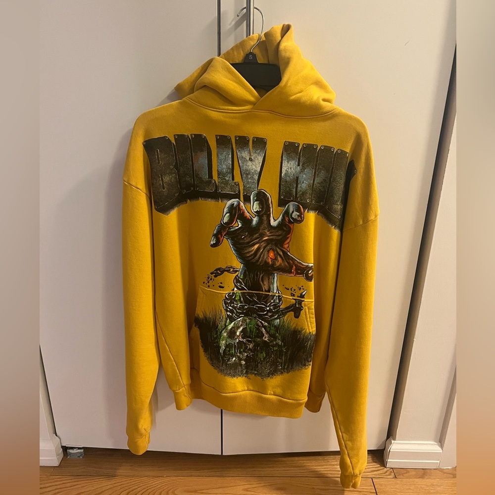 Billy Hill Buried Yellow Hoodie Size Small